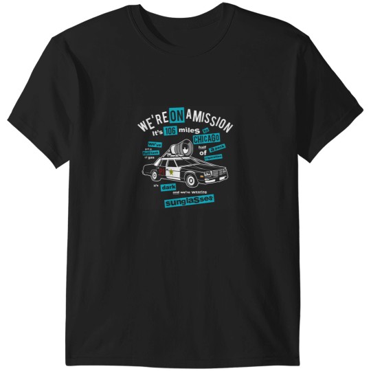 Discover Blues Brothers On A Mission, Bluesmobile, Belushi,SNL T-Shirts