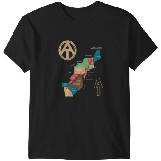 Discover Appalachian Trail Hiking Map T-Shirts