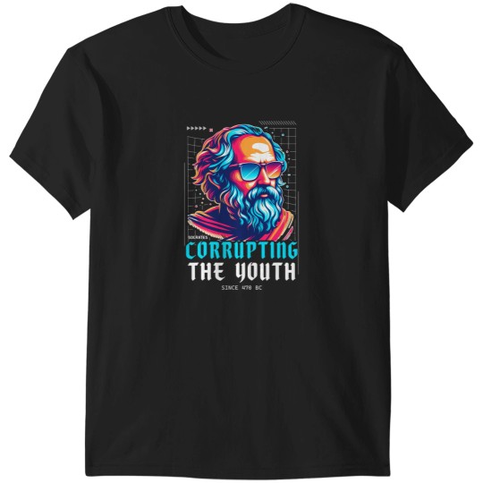 Discover Socrates Shirt Greek Stoic Philosopher Corrupting The Youth T-Shirts