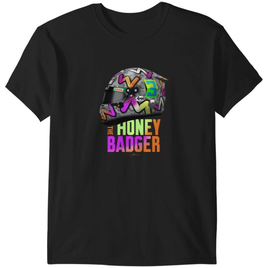 Discover Daniel Ricciardo - 2020 Left Helmet.  Honey Badge Text T-Shirts