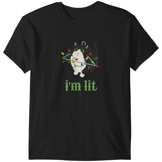 Discover I'M Lit Christmas Cat T-Shirts