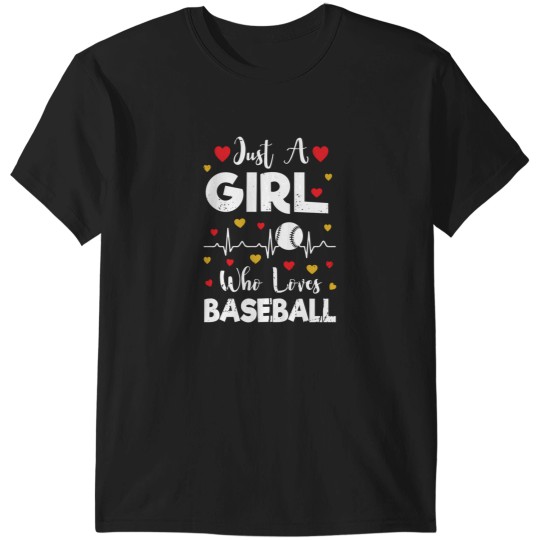 Discover Just A Girl Who Loves Baseball - Baseball Player Lover T-Shirts