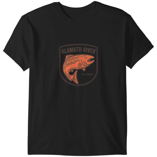 Discover Klamath River California CA Salmon Fishing  Retr T-Shirts