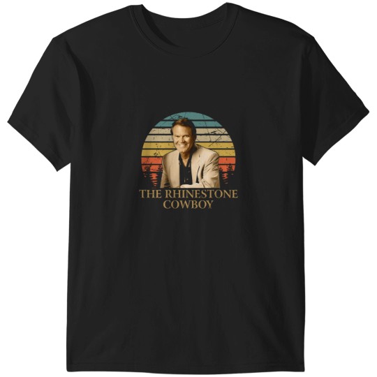 Discover Vintage Music Glen Campbell Black &amp_ Wagner T Shirt.The Rhinnest One Cowboy - Copy T-Shirts
