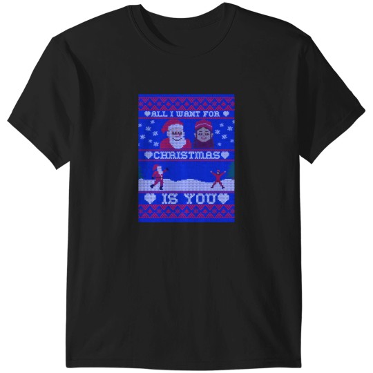 Discover All I Want For Christmas Is You - Romantic Santa Claus T-Shirts