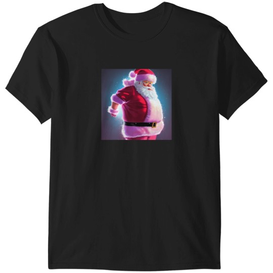 Discover Abstraction Santa Claus Painting Funny Kawaii Pink Glasses White Beard 31 T-Shirts