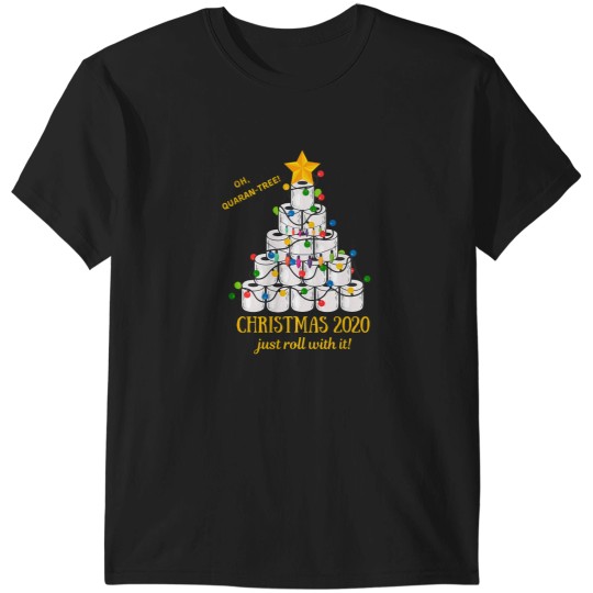Discover 2020 Funny Quarantine Christmas Toilet Paper Tree T-Shirts