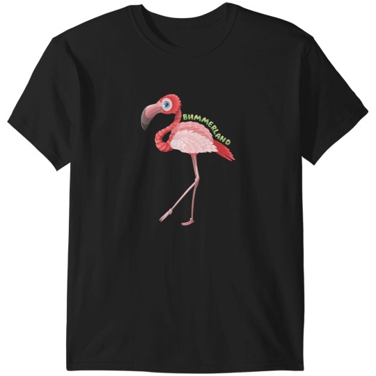 Discover Pink Flamingo And Hot Ajr Bummerland Music Band Cartoon Cute T-Shirts