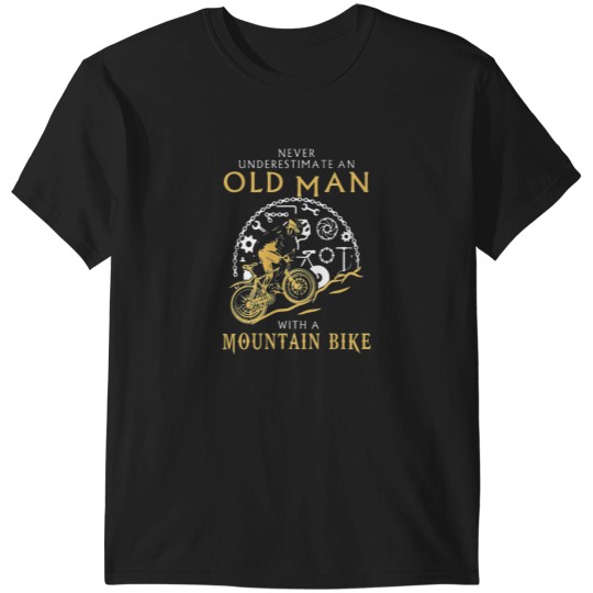 Discover Never Underestimate An Old Man With Mountain Bike Essential T-Shirts