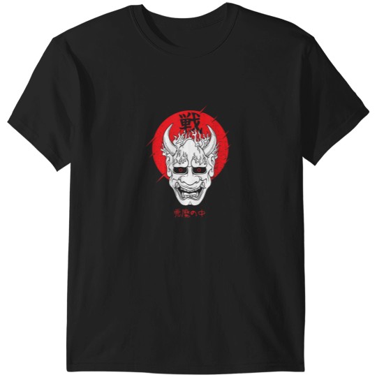 Discover Aesthetic japanese Devil yokai demon oni mask ha T-Shirts