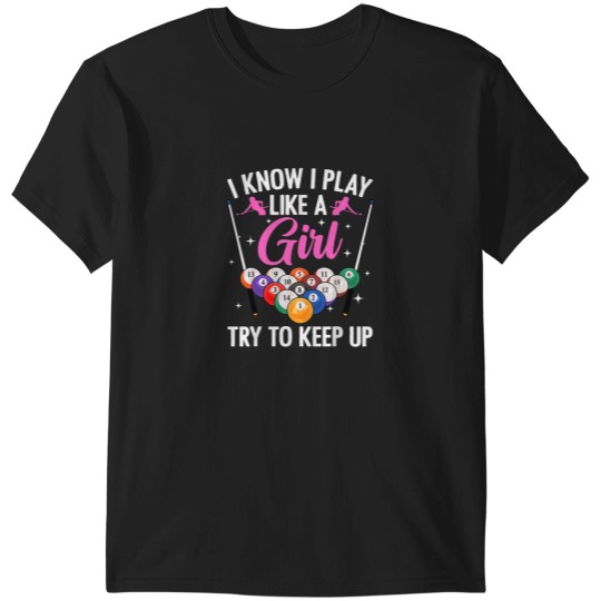 Discover Funny Billiards Design For Women Girls Pool Bill T-Shirts