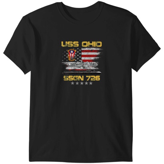 Discover Uss Ohio Ssgn 726 Submarine Badge Vintage T-Shirts
