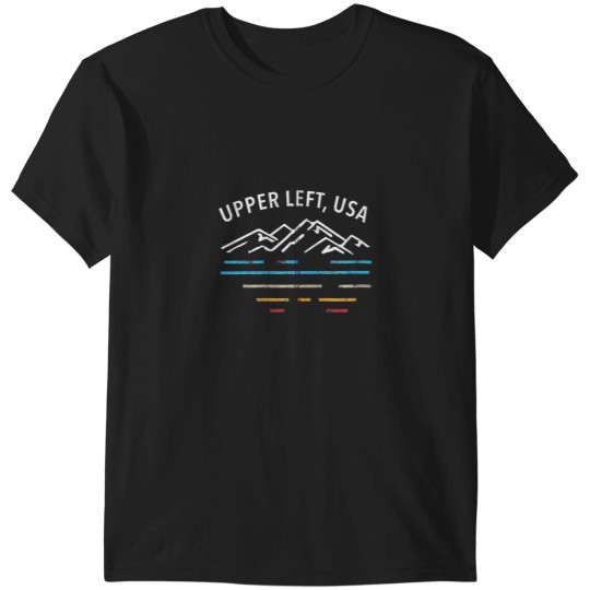 Discover Upper Left USA PNW Pacific Northwest Distressed Essential T-Shirts