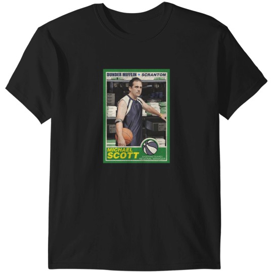 Discover Michael Scott Basketball Trading Card T-Shirts