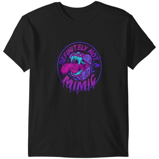 Discover Dungeons Dragons Definitely Not A Mimic Iconic Logo Tank Top T-Shirts