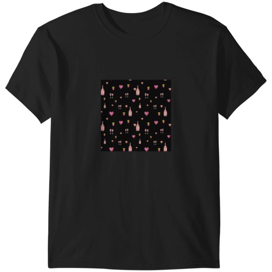 Discover Cactus glass love balloon a watercolor pattern black T-Shirts