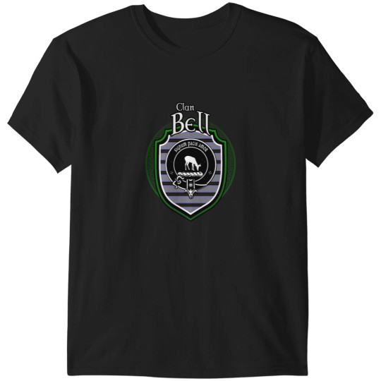 Discover Clan Bell Tartan Crest T-Shirt - Scottish Design for Clan Bell Fans