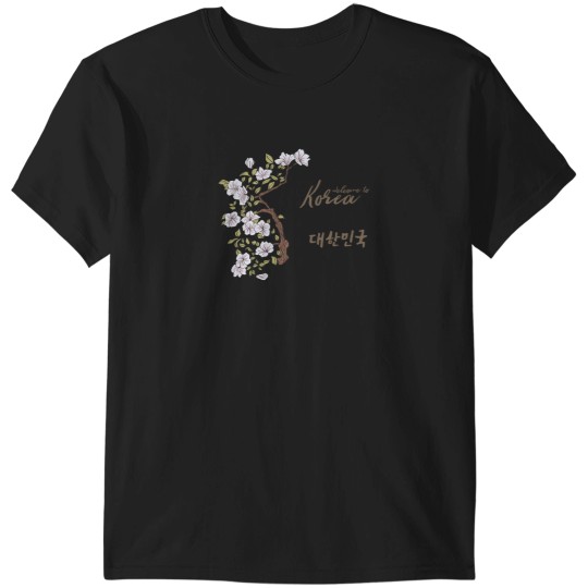 Discover Korean Map In National Flower Rose Of Sharon 3589 T-Shirts