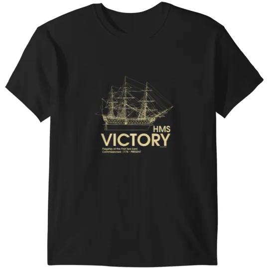 Discover HMS Victory Nelson  Flagship Blueprint T-Shirts