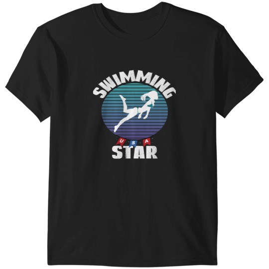 Discover Usa Swimmingss Star Girls Team Swimming T-Shirts