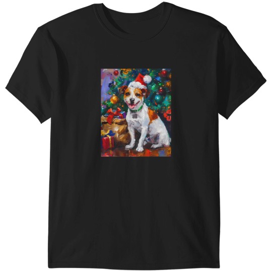 Discover Jack Russell Terrier Yuletide Greetings T-Shirts