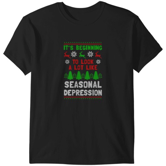 Discover It'S Beginning To Look A Lot Like Seasonal Depression T-Shirts