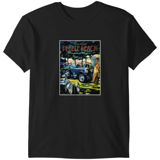 Discover Pebble Beach Concours D Elegance Auto Racing Poster Print T-Shirts