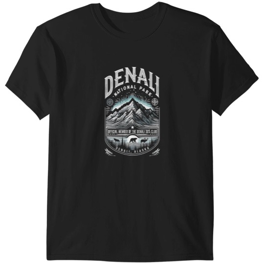 Discover Womens Denali 30 Club Shirt Alaska National Park Souvenir VNeck T-Shirts