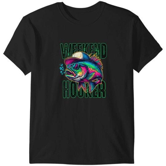 Discover Womens Weekend Hooker Colorful Fishing VNeck T-Shirts
