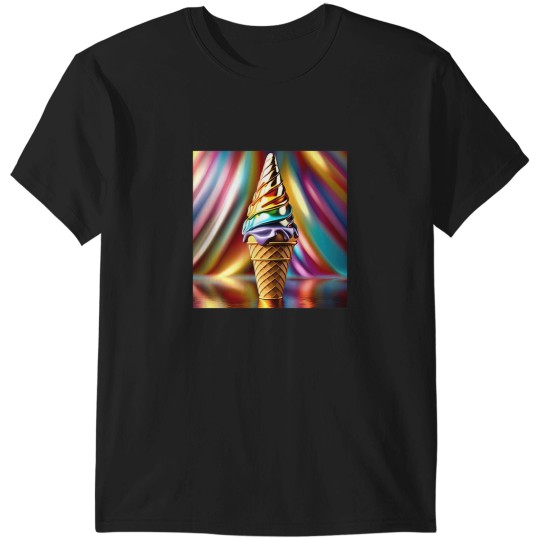 Discover Shimmering Ice Cream Cone T-Shirts