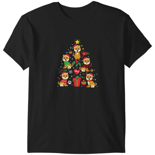 Discover Akita Dog Christmas Ornament Tree T-Shirts