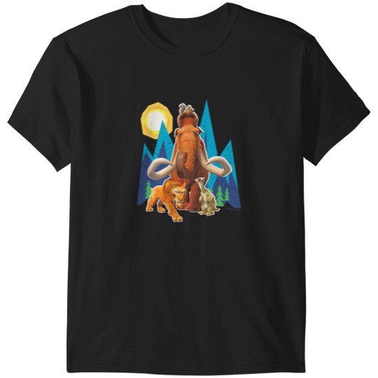Discover Ice Age Manfred Diego Sid and Scrat Cutout Mountains T-Shirts