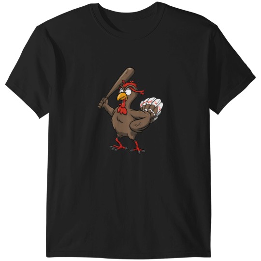 Discover Turkey Holds A Baseball Bat. T-Shirts