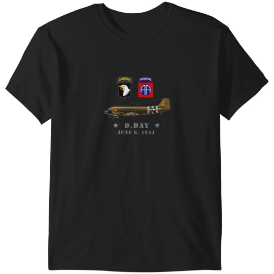 Discover USA Paratroopers DDay WWII Normandy 82nd 101nd A T-Shirts