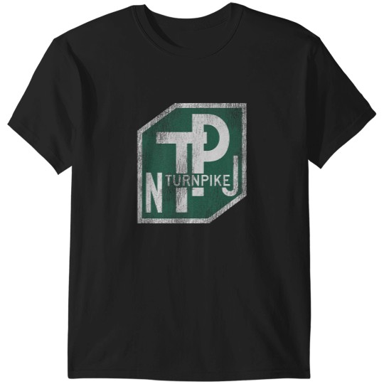 Discover Distressed New Jersey Turnpike State Road Sign T-Shirts