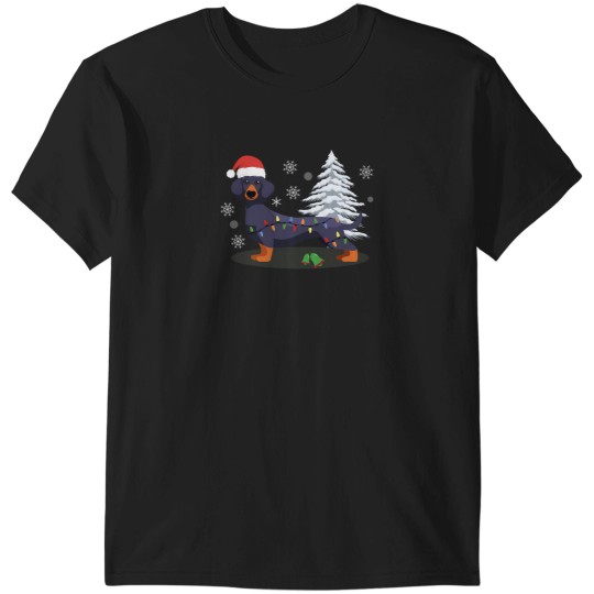 Discover Dachshund Christmas Light Decor Gift Xmas Gifts For Badge  Dog Lovers T-Shirts