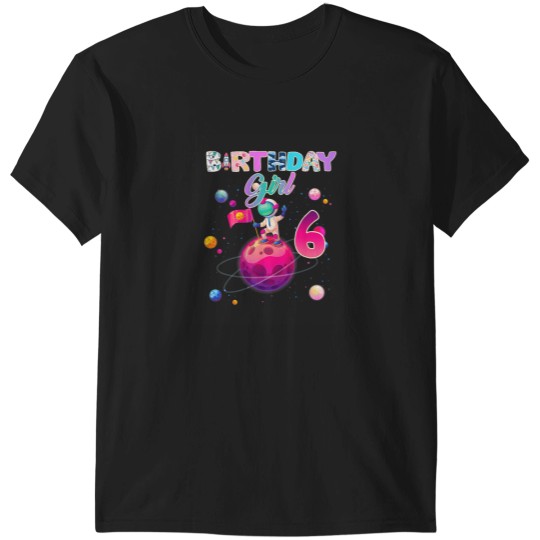 Discover 6th Birthday 6 Years Old Astronaut Space Galaxy T-Shirts