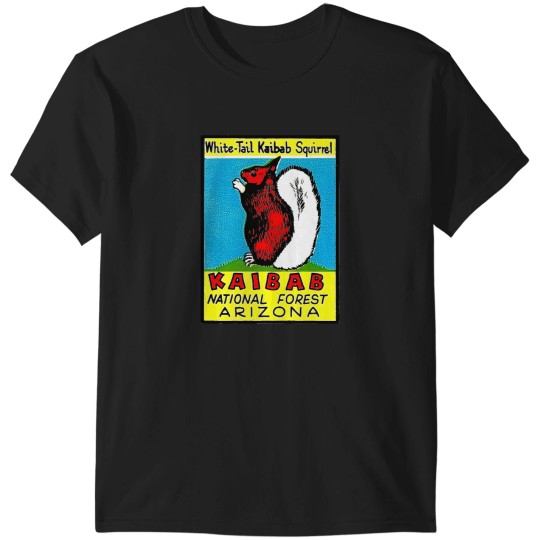 Discover Kaibab White Tailed Squirrel Vintage Travel Decal Active T-Shirts