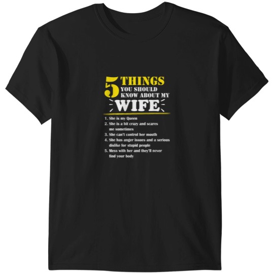 Discover 5 Things About My Wife Mothers Day Funny husband T-Shirts