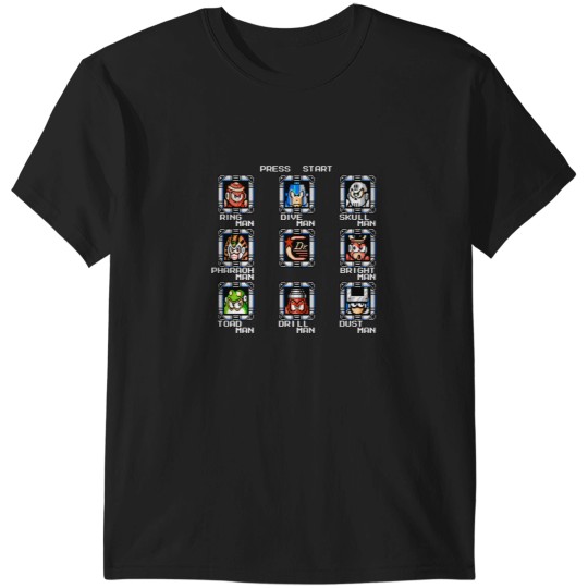 Discover Megaman 4 stage select T-Shirts