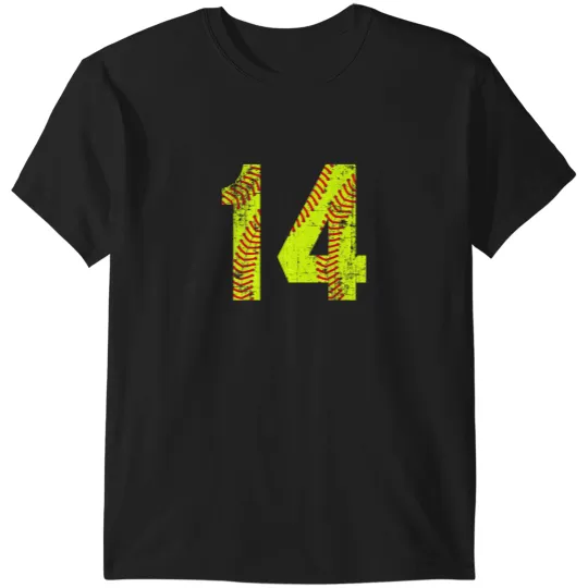 Discover Softball 14 Jersey Number T-Shirts
