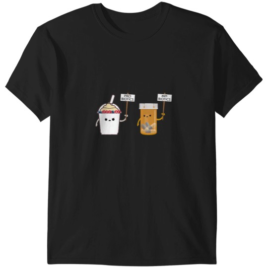 Discover Probiotic Antibiotic Science Themed Design T-Shirts