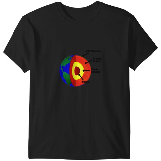 Discover Earth Layers Chocolate Nougat Center T-Shirts