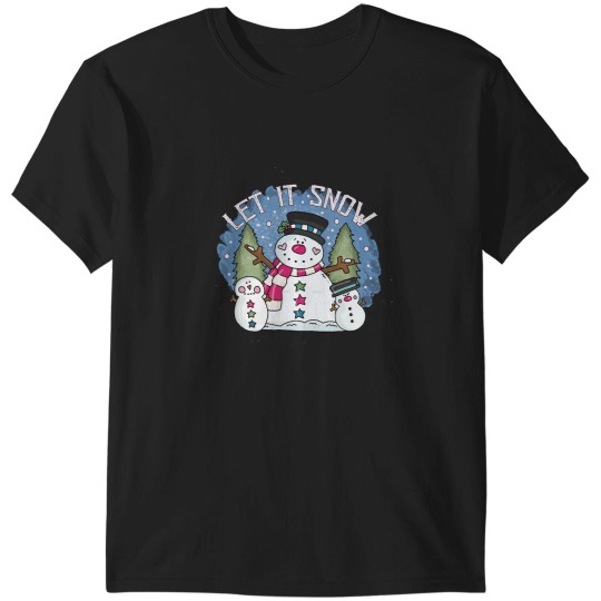 Discover Let it Snow - Christmas Snowmen Classic T-Shirts