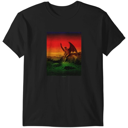 Discover Gustave Dores Satan fiding serpent colorized TShirt T-Shirts