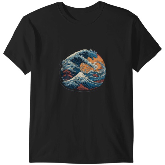Discover Big Wave with Dragon T-Shirts