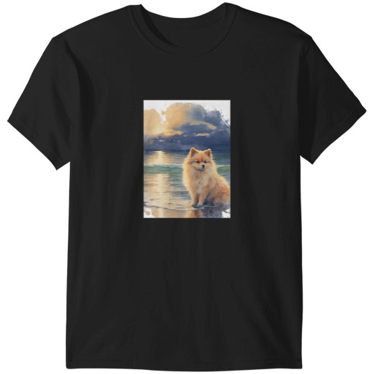 Discover Pomeranian At The Beach Graphic 1 1 T-Shirts