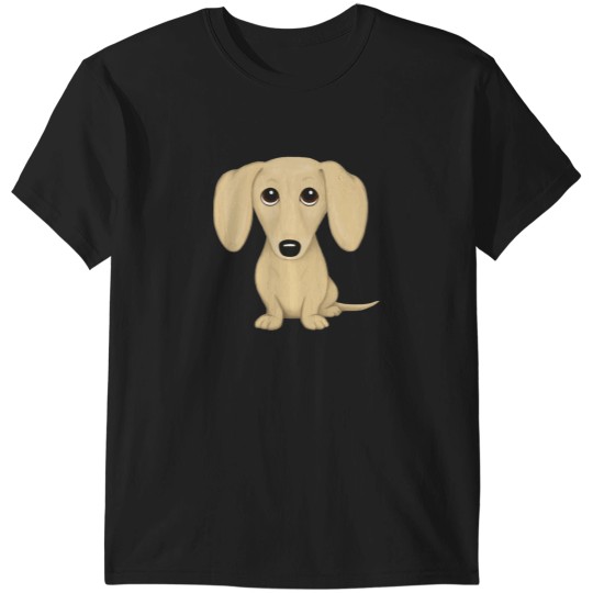 Discover cream dachshund cartoon dog T-Shirts