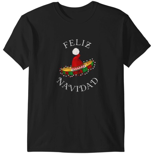 Discover 'feliz navidad' santa hat sombrero funny christmas in mexico T-Shirts