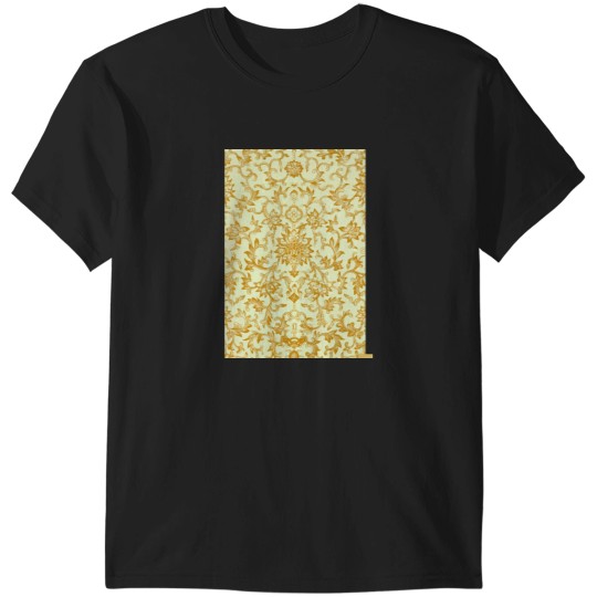 Discover yellow-gold pattern with flower motifs T-Shirts